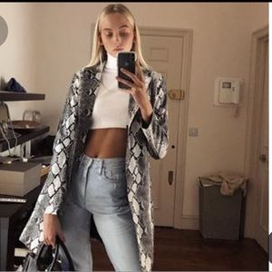 I am Gia Snake print trench coat